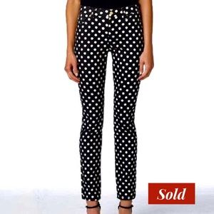 Kate Spade Polka Dot Skinny Jeans Size 26
